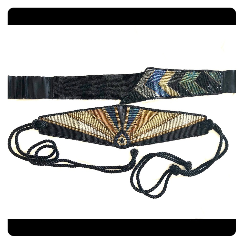 Unique vintage beaded belts